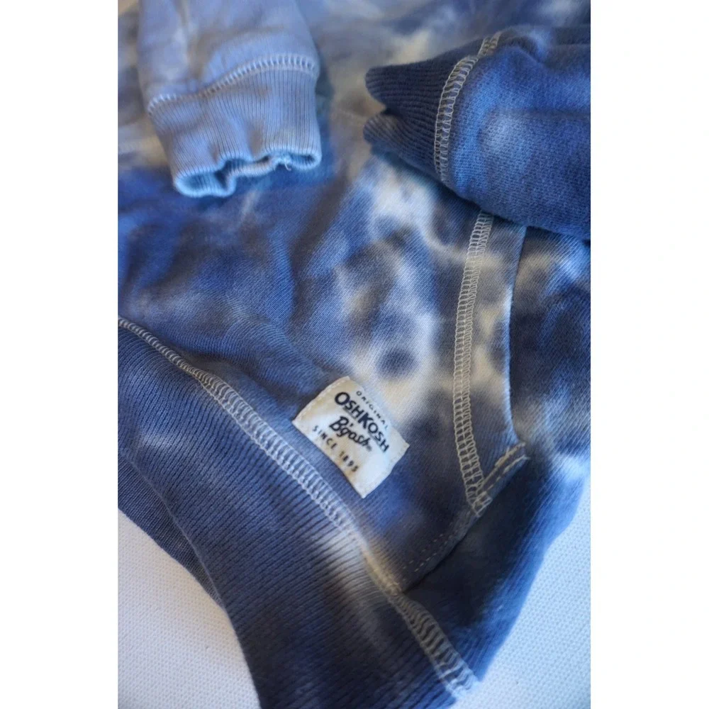 OshKosh Bgosh Kids Blue Tie Dye Pullover Hoodie Sweatshirt 24M